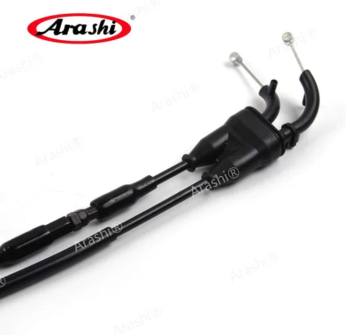 Vista 2 de Arashi Cable del acelerador para Yamaha MT-07 FZ-07 2014 2015 2016 línea de alambre inoxidable y goma accesorios de motocicleta MT07 FZ07 negro