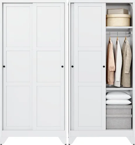 Vista 11 de Letaya Armarios de Metal para Ropa con Cerradura, Casillero de Ropa 72" X 36" X 18" Armarios de Almacenamiento para Habitación del Hogar