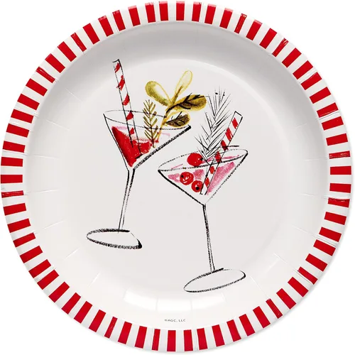 Vista 6 de American Greetings 50 servilletas de bebidas de 5 pulgadas x 5 pulgadas por Kathy Davis, suministros para fiestas de Navidad