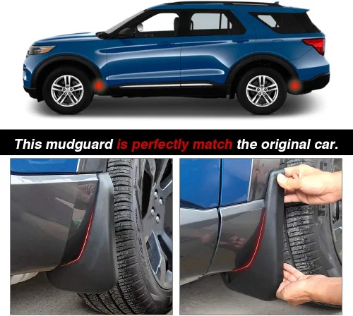 Vista 7 de Autorder Barro Flpas - Protectores contra salpicaduras para Ford Explorer 2020 2021 2022 2023 2024 2025 Accesorios Guardabarros guardabarros