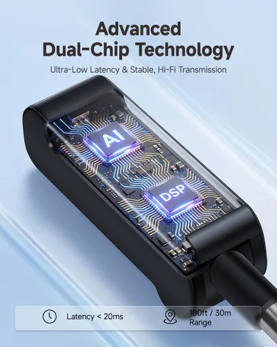 Vista 3 de Ikarao Micrófono inalámbrico con receptor de doble canal y estuche de almacenamiento autolimpiante UV, 2 micrófonos dinámicos de mano, batería de 20