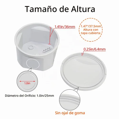Vista 6 de LeMotech - Caja de conexiones, caja eléctrica IP55, resistente al agua, a prueba de polvo, plástico ABS, para proyectos electrónicos, color blanco