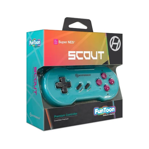 Vista 2 de Hyperkin "Scout" Premium Controller for Super NES (Hyper Beach) Funtoon Collector's Edition - Super NES