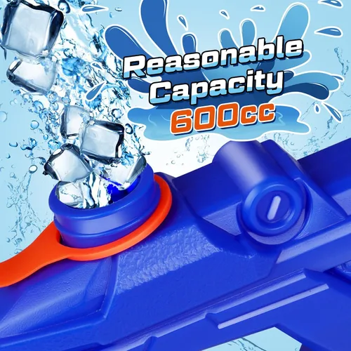 Vista 8 de Quanquer Paquete de 3 Pistolas de Agua para Niños y Adultos - Pistola de Juguete de Agua de 600CC Súper Blaster Empapador de Largo Alcance Alta