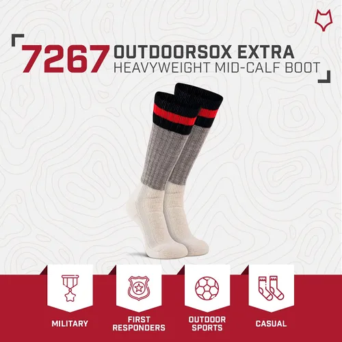 Vista 5 de FoxRiver Men's Outdoorsox Extra-Heavyweight Boot & Field Mid-Calf Socks