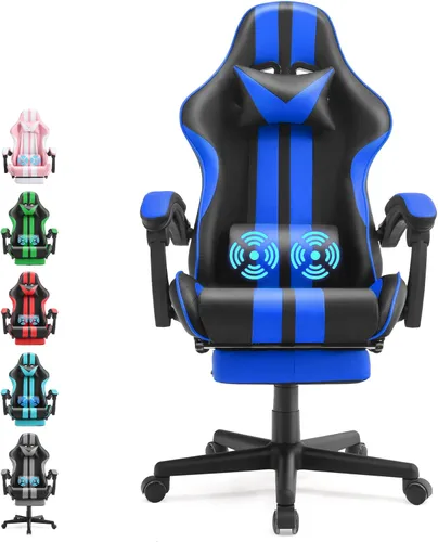 Vista 11 de Silla ergonómica de juego Miami Blue para adultos y adolescentes