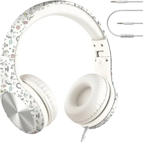 Vista 19 de LilGadgets Connect+ Pro - Auriculares con cable para niños con micrófono, limitación de volumen con cable, tecnología SharePort y acolchado