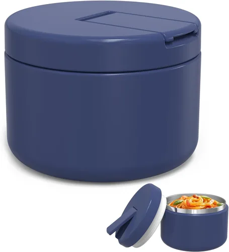 Vista 12 de LOHASOK Termo de sopa infantil de 12 onzas para comida caliente, tarro de comida aislado al vacío con tapa de hebilla, de acero inoxidable, boca