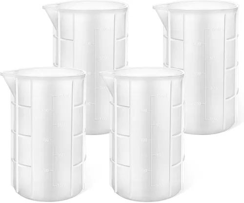 Vista 9 de Vasos medidores de silicona grandes de 8.5 fl oz, vasos de resina reutilizables de 8 onzas para epoxi, moldes de fundición, slime, proyectos de arte