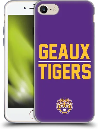 Vista 42 de Head Case Designs Funda de gel suave con licencia oficial de la Universidad Estatal de Louisiana LSU Camou compatible con Apple iPhone 7 Plus/iPhone