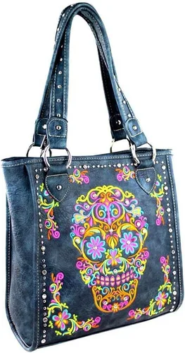 Vista 2 de Montana West Sugar Scull - Bolso extensible oculto con llavero