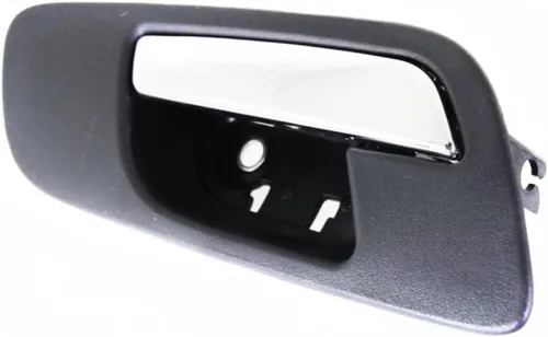 Vista 7 de Para Chevy Tahoe Manija de puerta interior delantera lado del conductor bisel negro con palanca cromada 2007-2014 Trim: todos los submodelos