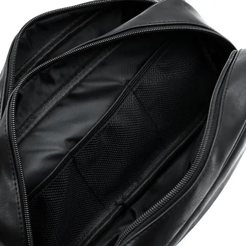 Vista 5 de Sumnacon Bolsas de aseo personal, unisex, de piel sintética, impermeable, organizador de artículos de aseo para viajes, perfecto para afeitar, aseo