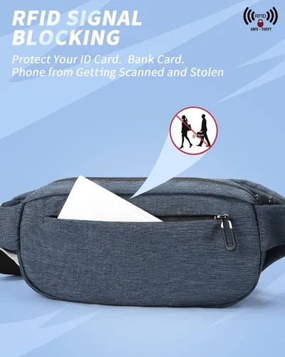 Vista 4 de Riñoneras para hombres, bolsos cruzados para mujeres, riñonera de moda, mochila de cintura para entrenamiento al aire libre, viajes, uso casual