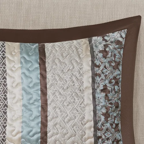 Vista 6 de Madison Park Princeton - Juego de colcha reversible acolchada, reverso sólido de verano transpirable, capa de ropa de cama ligera para todas