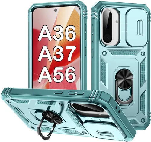 Vista 66 de PASNEW Funda militar para iPhone 13 Pro Max, cubierta de cámara deslizante y soporte de anillo de metal de 360°, carcasa rígida multicapa resistente
