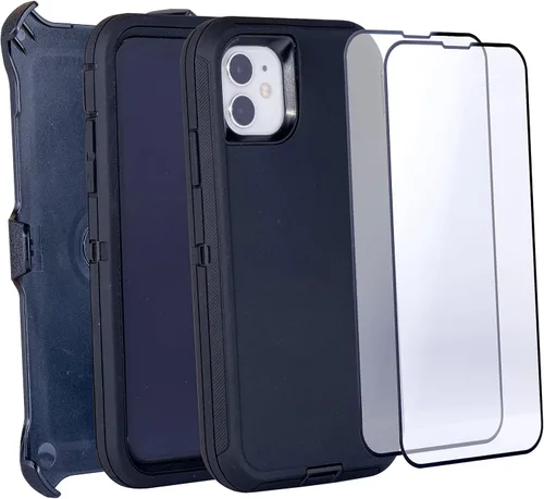 Vista 5 de Funda para iPhone 11 (6.1 pulgadas) con 2 protectores de pantalla Resistente cuerpo completo de grado militar protección contra caídas Funda