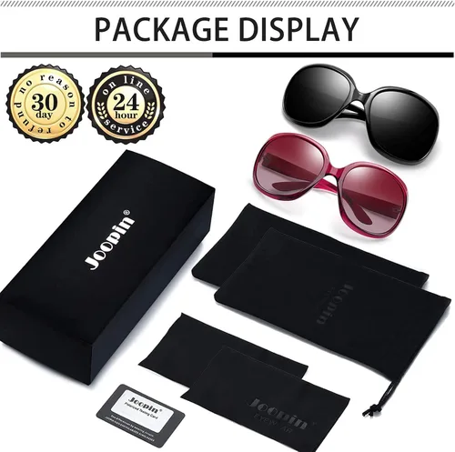 Vista 140 de Joopin Lentes de sol de gran tamaño para mujer, polarizados, grandes, para conducción, protección UV, grandes sombras