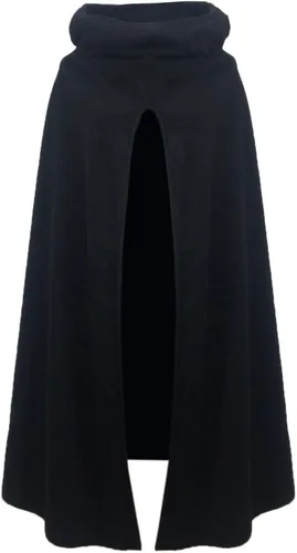 Vista 2 de Futurino - Poncho estilo capa con capucha para mujer, gótico, frontal abierto, chaqueta, ropa para exterior, L