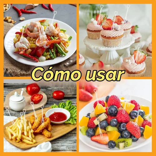 Vista 5 de COMNICO Tenedores de plástico para tartas de frutas, 100 piezas