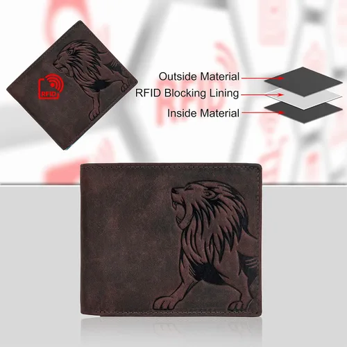 Vista 7 de Urban Forest Luke - Conjunto de regalo combinado de cartera de cuero y cinturón casual para hombre
