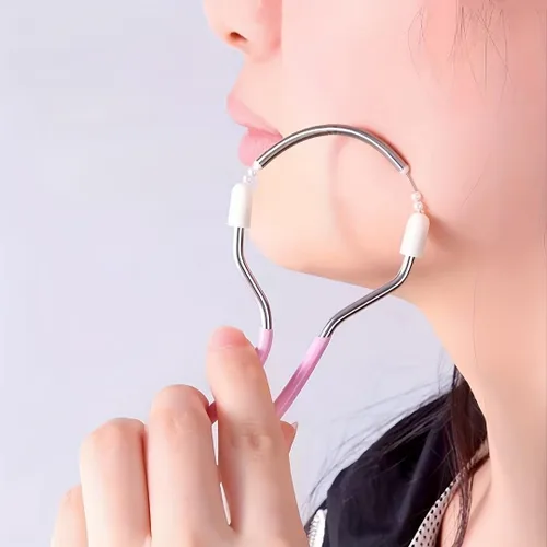 Vista 2 de 3 unidades de removedor de vello facial para mujeres, herramienta depiladora de hilo de resorte, depilación facial portátil para labio superior