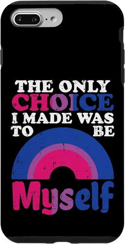Vista 9 de Funda LGBTQ para iPhone 13 Pro Only Choice I Made Be Myself Bisexual Bi Pride Flag