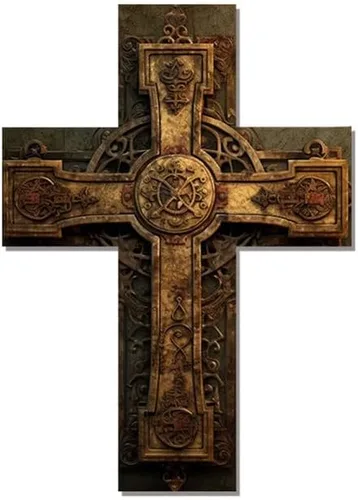 Vista 10 de Imahoocool Decoración de pared de cruz de fe cristiana, Crucifijo de Jesús Dios, Cruz de madera, letrero de pared cristianismo fe colgante de madera