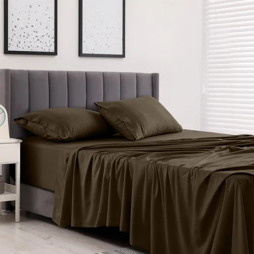 Vista 188 de LUX Décor - Juego de sábanas Twin de microfibra ultrasuave de 3 piezas con sábana encimera, sábana bajera de 16 pulgadas de profundidad y funda