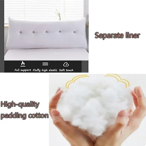 Vista 3 de Almohada de cuña para cabecero + almohada de cuña para descansar y leer, cabecera triangular súper suave, almohada de lectura de descanso prolongado