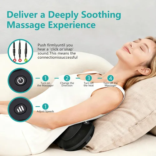Vista 5 de Masajeador de cuello y espalda Shiatsu con masajeador profundo