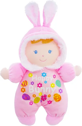 Vista 14 de June Garden 9" Mi primera muñeca Ava - Muñeca de bebé de felpa suave - Vestido rojo