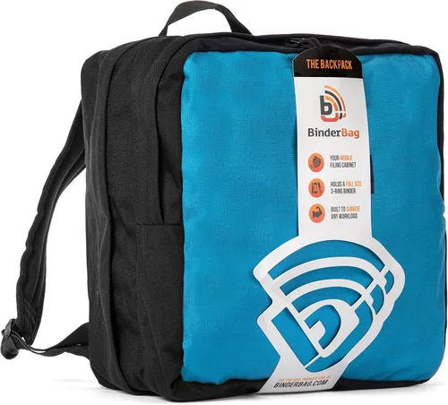 Vista 3 de BinderBag Mochila con cremallera de 3 anillas (turquesa)