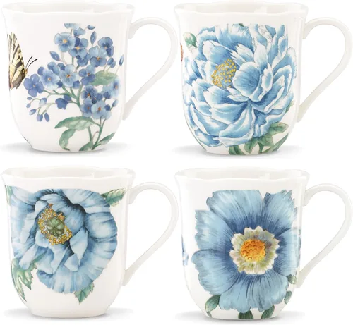 Vista 8 de Lenox 833415 Butterfly Meadow Blue - Juego de cuencos para postre (4 piezas)