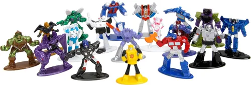 Vista 2 de Transformers - Juego de 18 figuras Wave 3 de 1.65 pulgadas fundidas a presión Nano Metalfigs, juguetes para niños y adultos