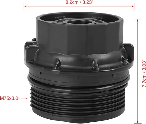 Vista 3 de X AUTOHAUX Cubierta negra del casquillo del filtro del motor del aceite del coche para Toyota Corolla 2008-2012 Matrix Prius para Scion XD