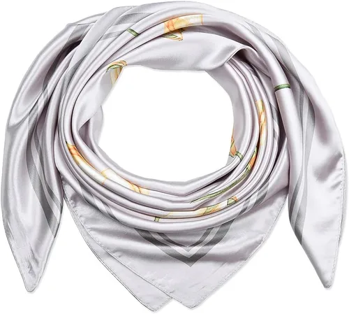 Vista 57 de corciova - Bufanda cuadrada grande para mujer, diadema sedosa para cabello rizado, lazo para dormir por la noche, bandana a la moda, 35 x 35