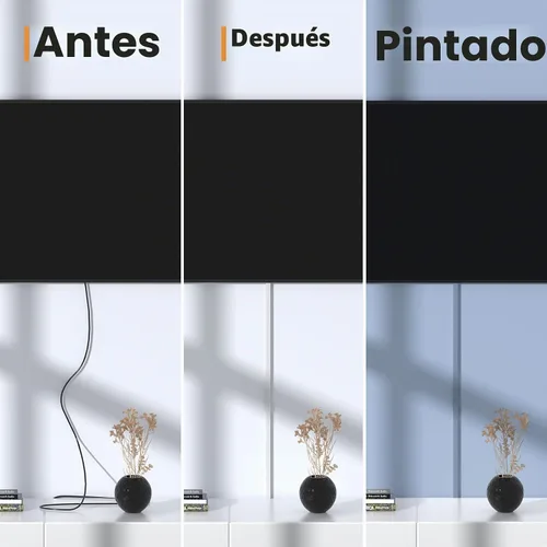 Vista 5 de Delamu Ocultador de cables, cubiertas de cable de 315 pulgadas para cables en la pared, ocultadores de cable de un cable, cubiertas de alambre