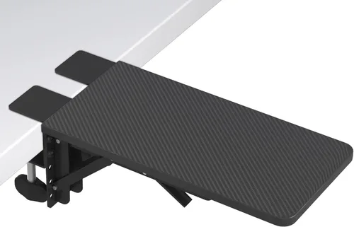 Vista 20 de BONTEC Ergonomic Desk Extender Tray, 9.5"x9.1" Wrist Rest Shelf Negro