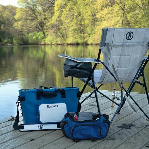 Vista 9 de Bushnell Soft Coolers Insulated Portable Ice Chest The Best Bag Cooler for Beach, Drinks, Beverages, Travel, Camping, Picnic, Leak-Proof with Azul