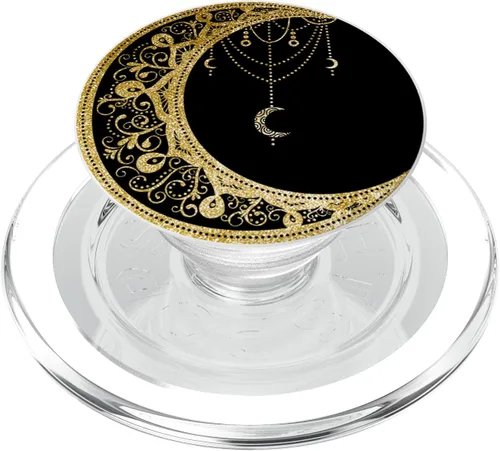 Vista 8 de Astrología Pagan Wicca Regalo de bruja atrapasueños cristales Moon PopSockets PopGrip: agarre intercambiable para teléfonos y tabletas