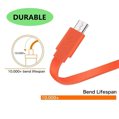 Vista 5 de Flip 4 - Cable de carga de repuesto micro USB, cable plano para JBL T500BT JBL Flip4 Flip3 Clip3 Charge 2+ Charge 3 Pulse 3 Altavoz Bluetooth