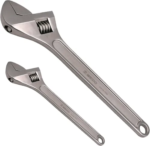 Vista 9 de WEDO Adjustable Wrench 4",Max Jaw Opening 13mm,Stainless Steel Professional Spanner,Precision Jaws,Corrosion Resistant,Rust Proof,High