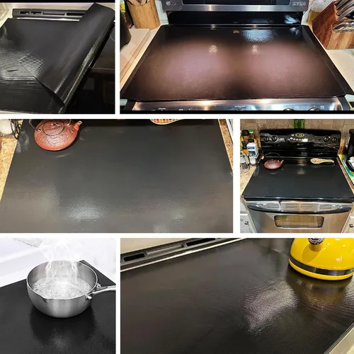 Vista 7 de Alfombrilla protectora grande de inducción de 20.5 x 30.7 pulgadas, alfombrilla de silicona para quemador de cocina, antideslizante, antiarañazos