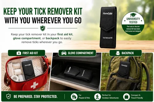 Vista 11 de Homesake Herramienta de eliminación de garrapatas para perros, gatos y seres humanos Kit removedor de garrapatas de ciervo Herramienta