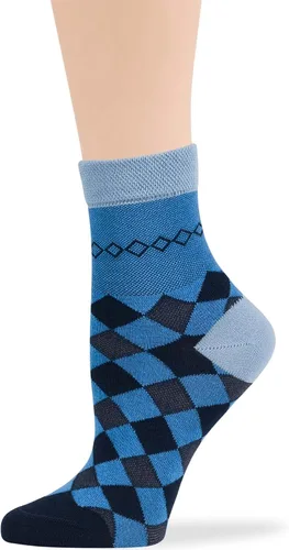 Vista 26 de 7BIGSTARS KINGDOM Women's Cotton Quarter Non-Binding Diabetic Fashion Socks-L-M-4 Pack-Multicolor