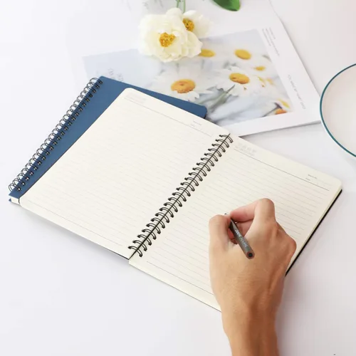 Vista 5 de EUSOAR - Cuaderno con espiral rayado universitario, paquete de 6 A5 de 5.5" x 8.3" 160 páginas/ 80 hojas, papel desprendible de 100 g/m², tapa dura