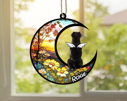 Vista 97 de LOVELYPOD Adorno de Navidad personalizado para perro Basset Hound (marrón) Basset Hound (marrón) adorno para atrapasoles de perro, razas de perros