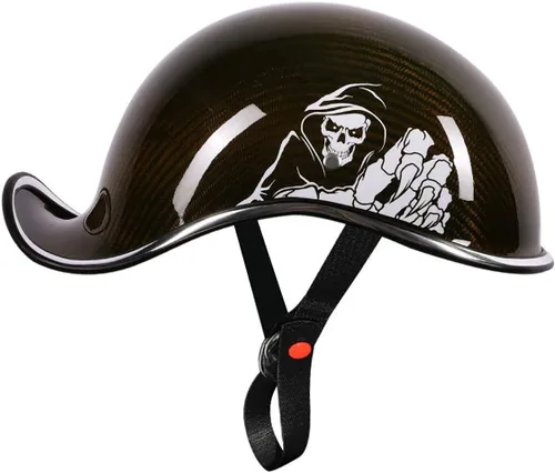 Vista 9 de Medio casco de motocicleta aprobado por ECE/DOT para adultos, casco de motocicleta para hombres y mujeres, casco de motocicleta vintage, medio casco