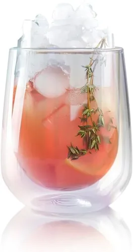 Vista 3 de asobu The Old Fashion - Vaso de whisky de cristal, duradero, de doble pared (GLASS)